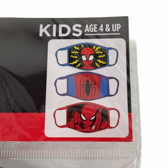 Marvel Spider-Man Kids Masks 3 Pack Red Blue - Picture 3 of 5